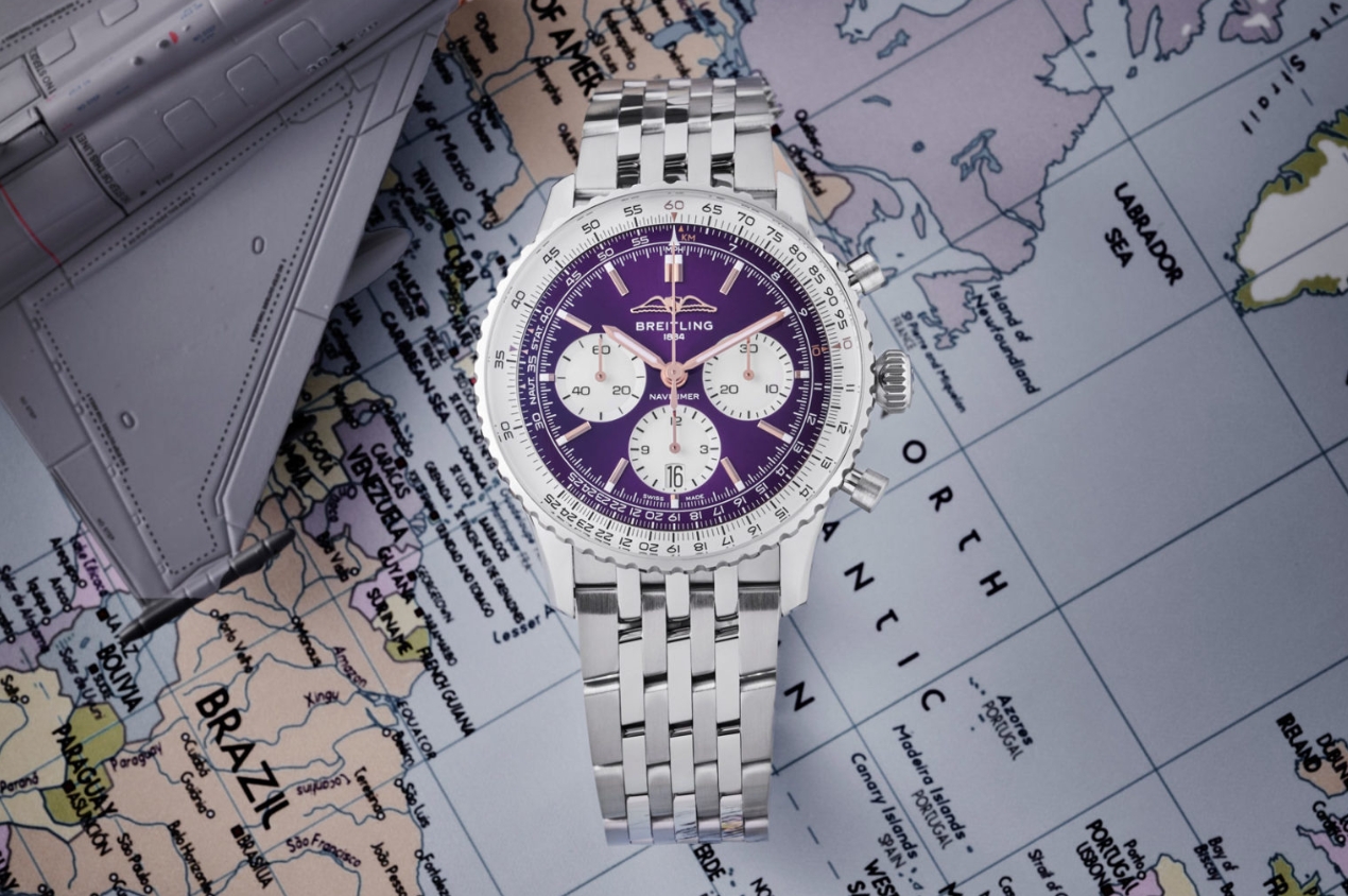 Perfect Replica Breitling Watches Introduce Navitimer B01 “Translucid” Purple